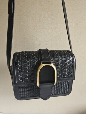 Ralph Lauren Welington woven calfskin shoulder bag